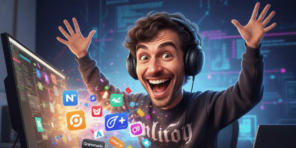 man happy with ai automation