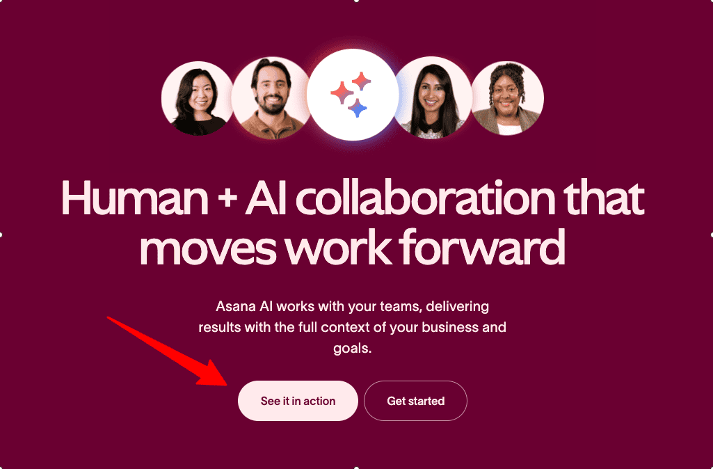 asana ai homepage