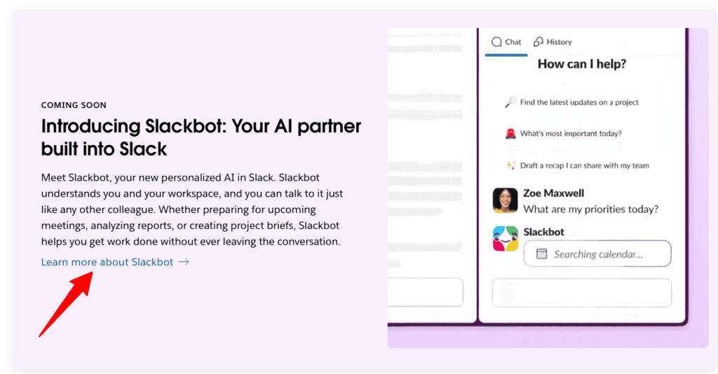slack ai homepage