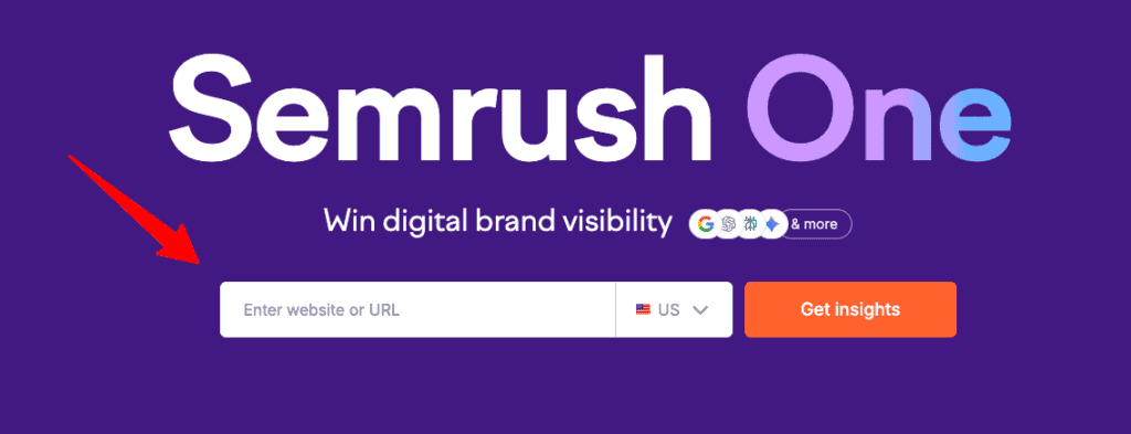 semrush home page